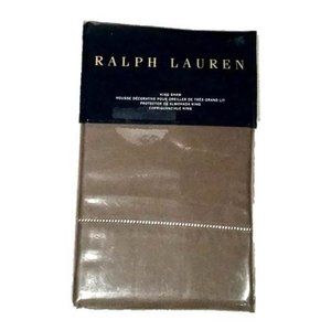 $130 RALPH LAUREN Metropolitain Grey KING SHAM  RL 624 Solid Sateen 20" x 36"
